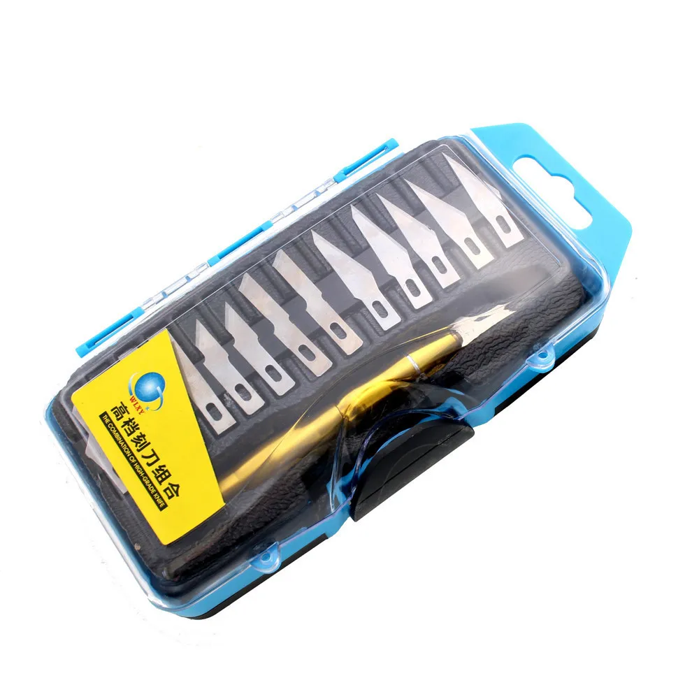 Carving Knife Blade Set DIY Stainless Steel Multifunctional Carving Knife Woodworking Craft Knife Electrical Utility Knife