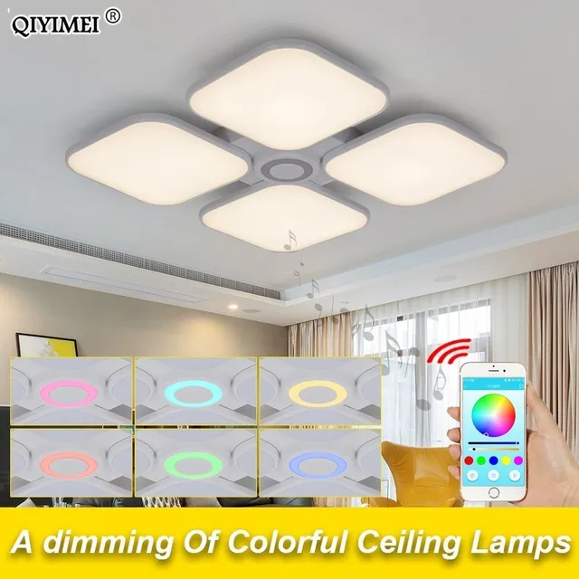 Hot Item Celing Lights Cold White +Warm White luminaria Bluetooth Music Light Intelligent APP Control Lampshade/Modern Ceiling Light Hot Item Celing Lights Cold White +Warm White luminaria Bluetooth Music Light Intelligent APP Control Lampshade/Modern Ceiling Light