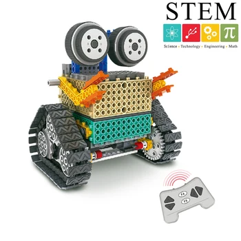 

179Pcs 2-in-1 4CH Changeable RC Robot Assembly Steam Building Block Creative DIY Science Learning Educational Toy