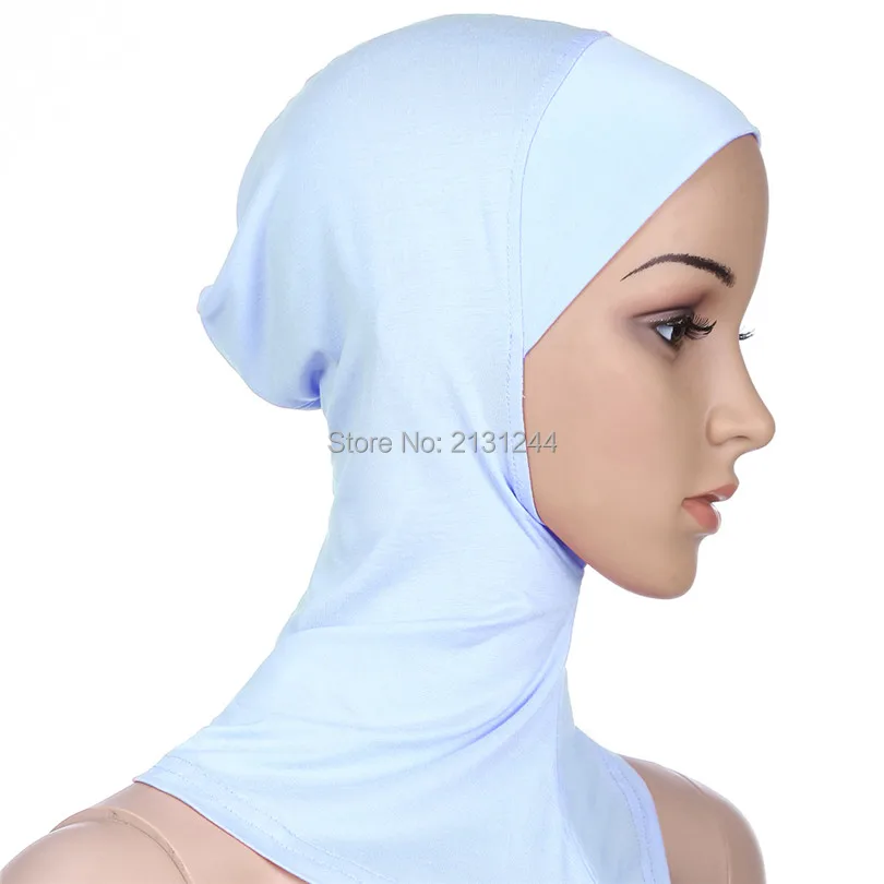 НОВЫЕ шикарные женские хиджаб Modal Исламской Кепки шапки ниндзя шеи крышка мусульманская Underscarf летние Повседневное солидные хиджабы-шарфы