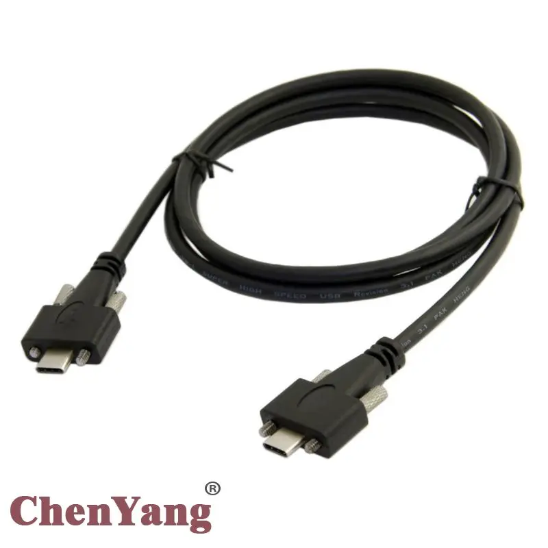 

Zihan Dual Screw Locking to Locking USB-C USB 3.1 Type-C Data Cable 1.2m 10Gbps with Panel Mount Type