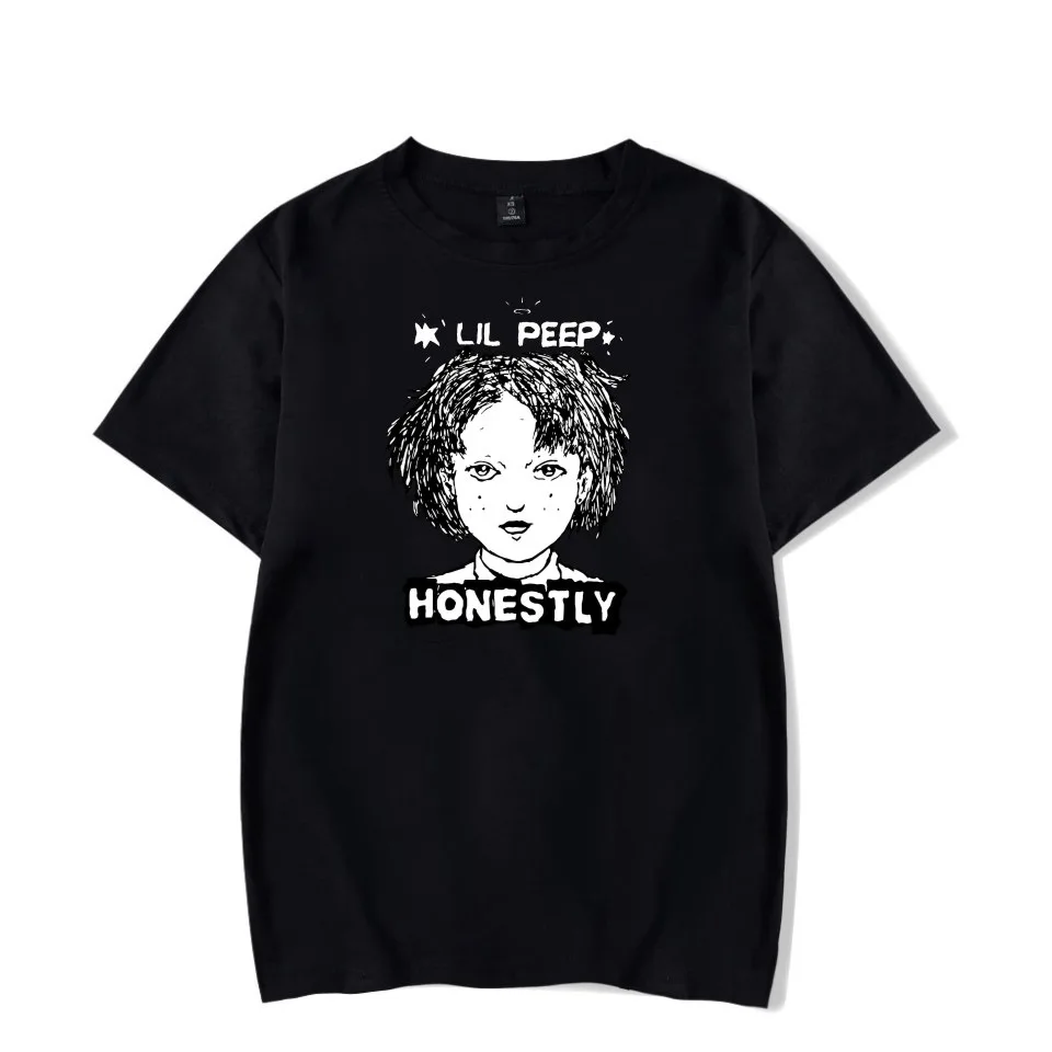 Kpop LIL PEEP Honestly The Peep Show Rapper T Shirt Women Friends Streetwear Loose Tee Harajuku Oversized Kawaii Sweat Top | Женская