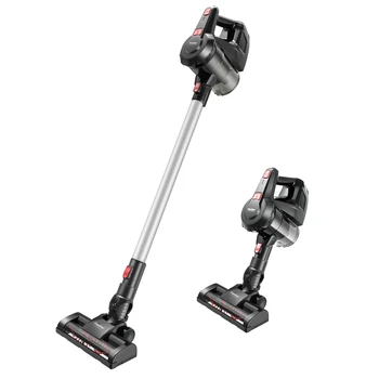 

Finether Cordless Stick Vacuum Cleaner with 5 Attachments Wall-Mount for Multiple Surfaces, Lightweight & Corded, Gray