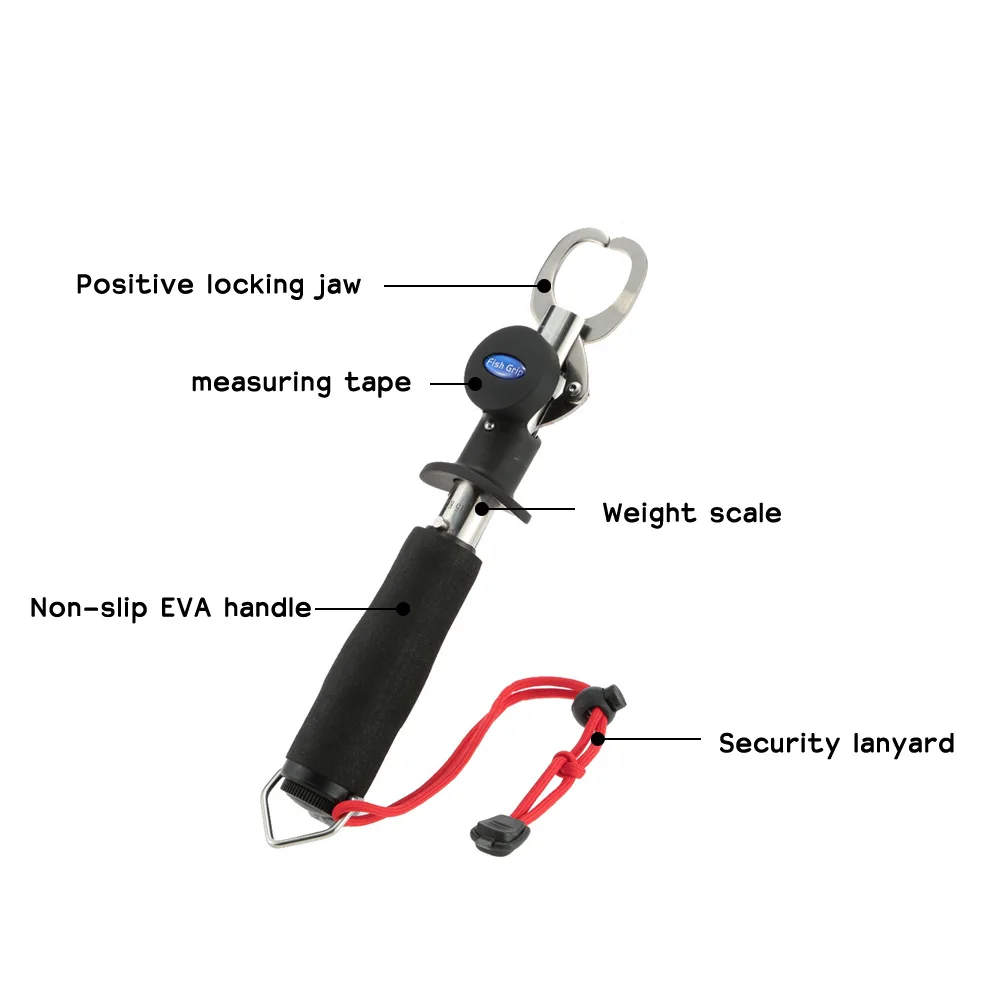 Lixada портативный захват для губ из нержавеющей стали, рыболовное снаряжение, держатель для рыбы с весовой шкалой, линейка, рыболовные снасти