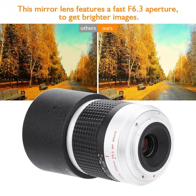

300mm f6.3 APS-C Telephoto Lenses Mirror Lens for Sony-E M4/3 Camera Mount hot sale