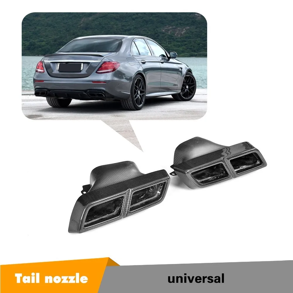 

Universal Dry Carbon End Muffler Tips Light Exhaust Tips for Mercedes-Benz GLE Class W176 W204 W207 W205 E63 33cm*19cm 2pcs/set