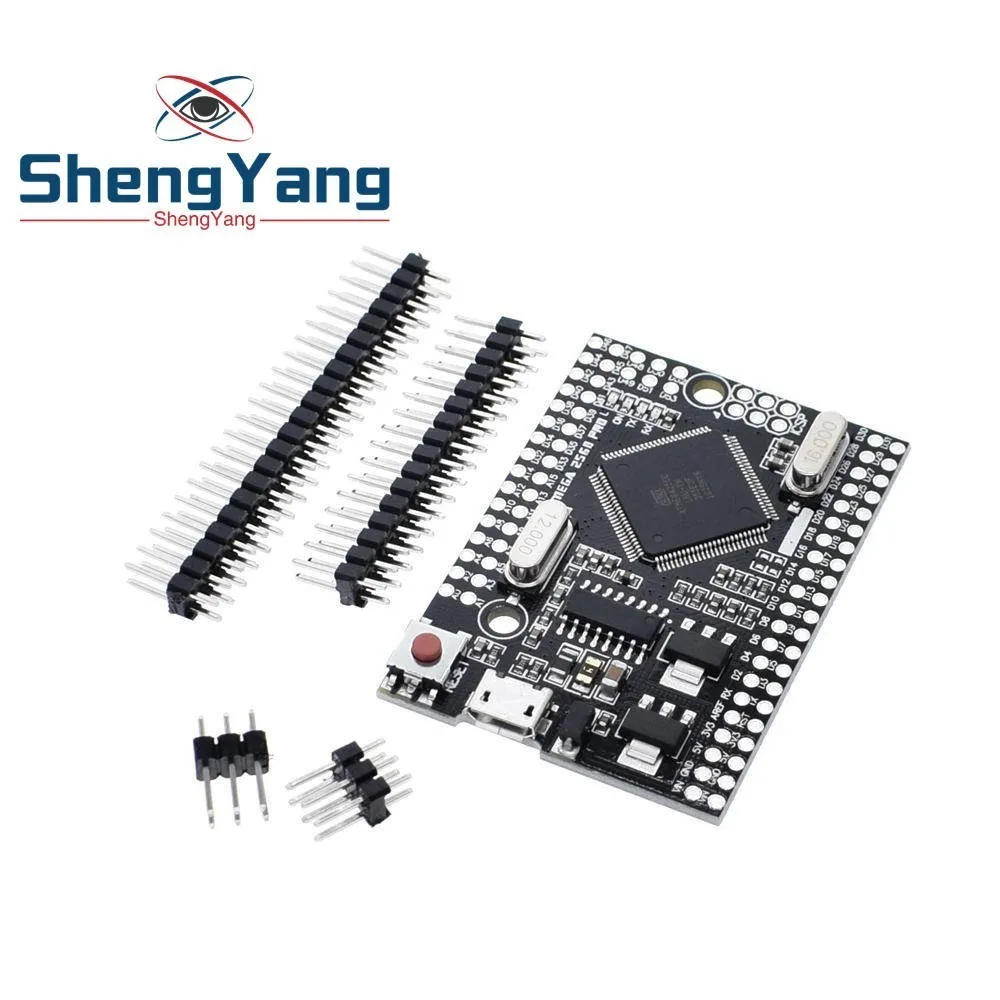 ShengYang Mega 2560 PRO MINI 5 В(встраивание) CH340G ATmega2560-16AU с наконечниками, совместимыми с arduino Mega 2560