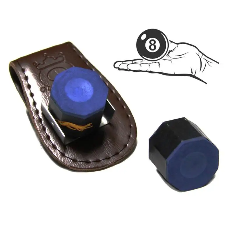 

Chalk Clip Pool Billiards Snooker Accessories Leather Magnetic Belt Clip Chalk Holder Accessory Random Color Delivery