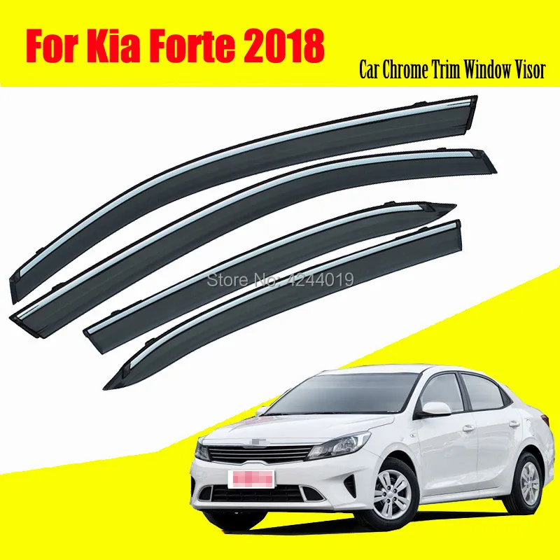 Автомобильный солнцезащитный козырек, козырек, дождевик для окна автомобиля, пластиковые аксессуары с козырьком для KIA Forte 2018