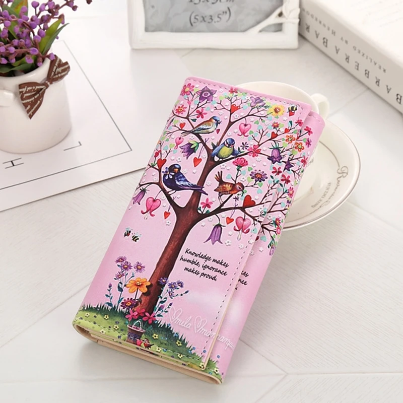

Trend Creative Ladies Wallet Graffiti Silk Screen Multi-Pattern Cartoon Wallet Card Package
