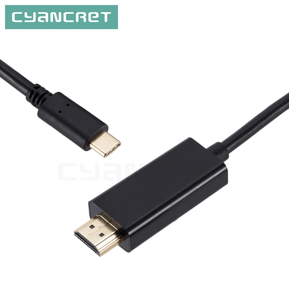 

Video Cable Type-C Adapter USB-C to HDMI Port 1.8M HD Cable Male-Male Converter for Macbook Computer TV Monitor Projector Phone