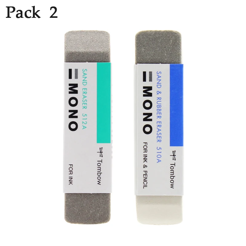 

2pcs Tombow Mono Eraser for Ink Gel Ballpoint Pen Eraser Kneaded Scrub Rubber Eraser Corretivo Escolar Stationery ES-510A/512A