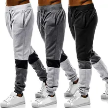 Мужская спортивная одежда, повседневные штаны, мужские лоскутные штаны с эластичной резинкой на талии, свободные штаны, длинные брюки, спортивный костюм, фитнес-тренировка, джоггеры, штаны