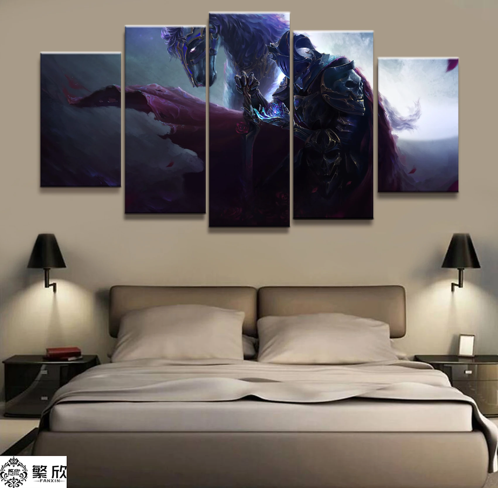 

Home Decor Canvas 5 Panels Anime Fantasy Knight Game Cartoon Piece Poster Picture Wall Decoration Painting Wholesale