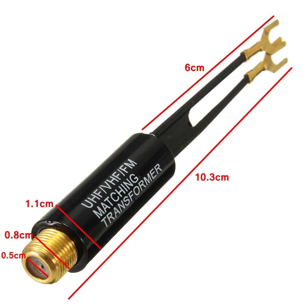 UHF VHF FM 75 300 ом адаптер ТВ антенны подходящий трансформатор коаксиальный кабель