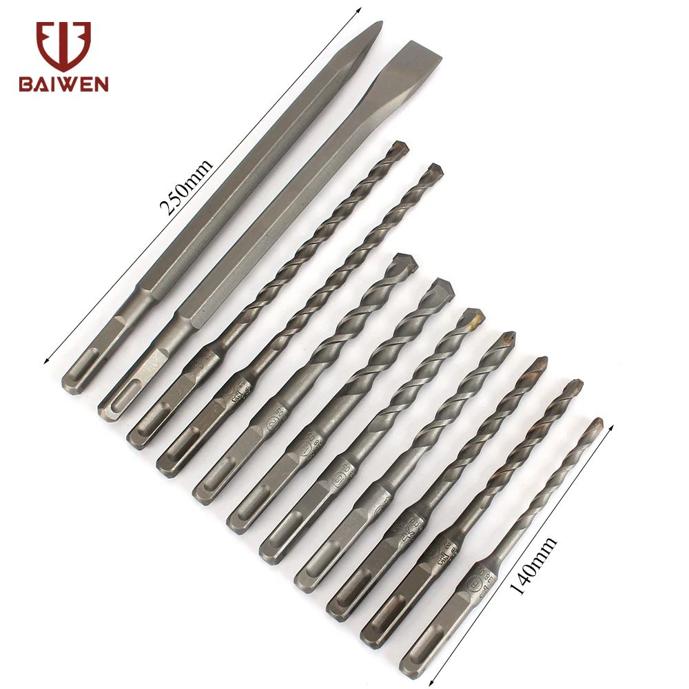 

11Pcs Twist Hss Drill Bit Set Square Shank Drill Bit Power Tool Accessories