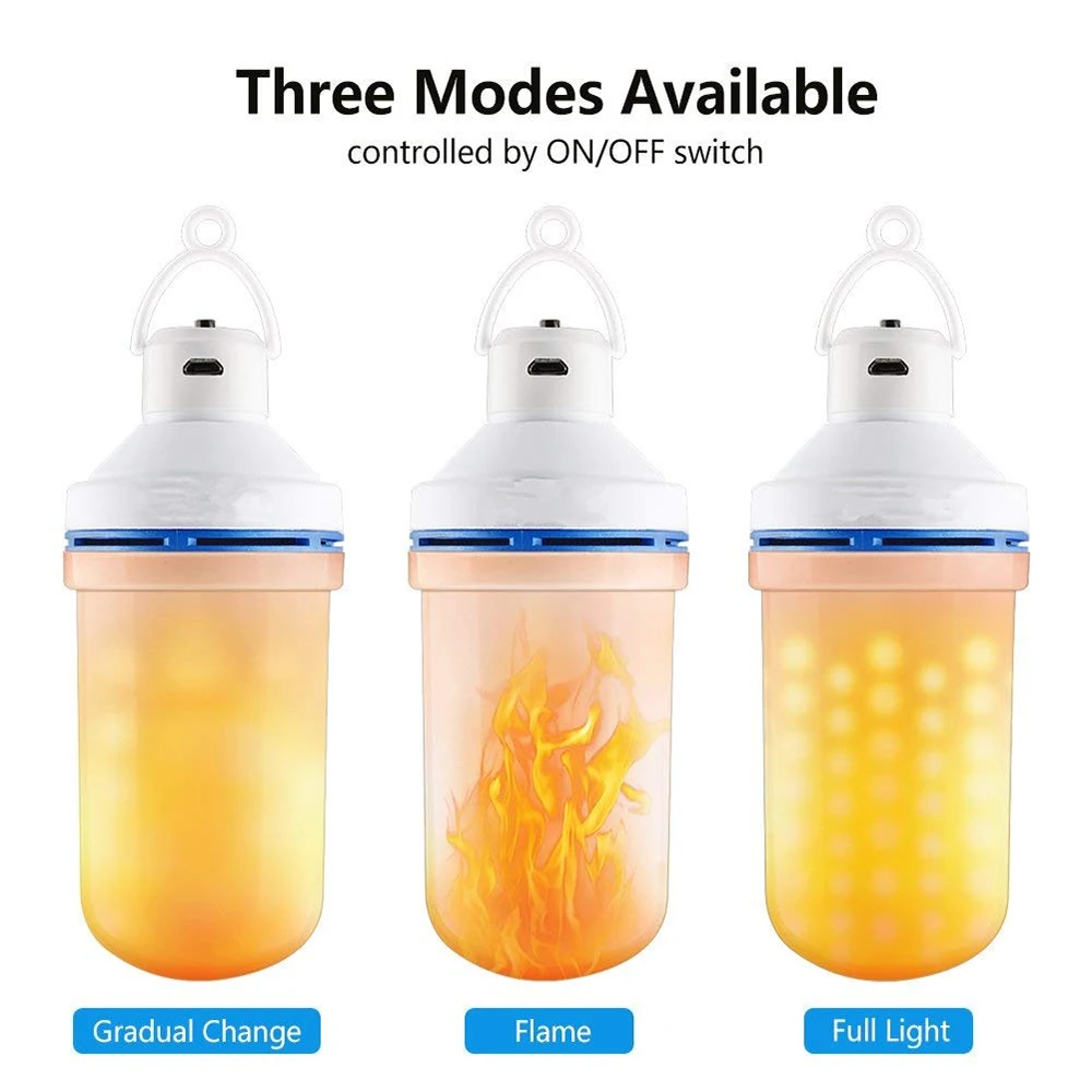 

Konesky AC85V~265V Creative 3 Modes Outdoor Gravity Sensor Flame Lights E27 LED Effect Fire Light Bulb Flickering Emulation Lamp