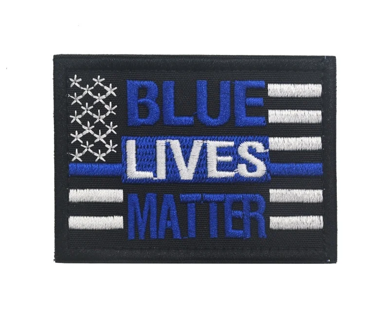

Blue Lives Matter Embroidery Patch Armband Badge Military Tactical Morale Decorative Patches Sewing Applique Embellishment