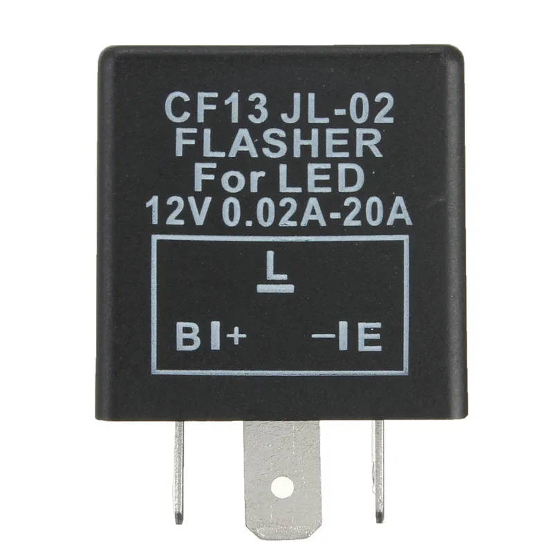 

Universial Car 3 Pin Electronic Flasher Relay for LED Light Turn Signal Light Motorcycle Error FAST Flasher