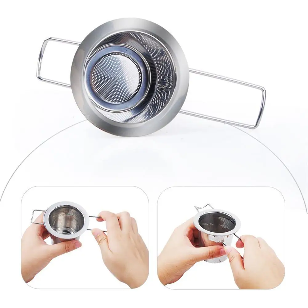 

Stainless Steel Tea Filter Foldable Tea Leak Filter Can Filter Tea Residue Thoroughly Fast Delivery Silver