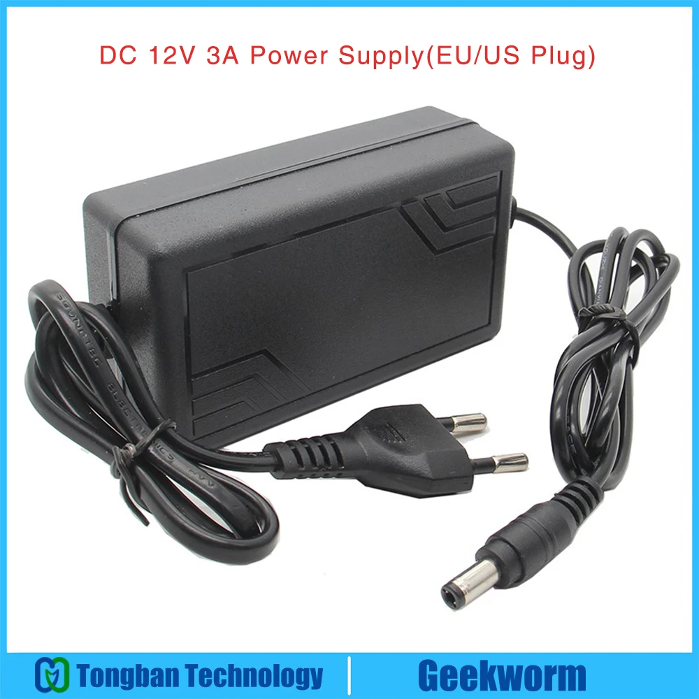

DC 12V 3A 5.5x2.5 Power Supply/ Power Adapter for Raspberry Pi X830 V2.0 3.5" SATA HDD Expansion Board / X400 Audio Board