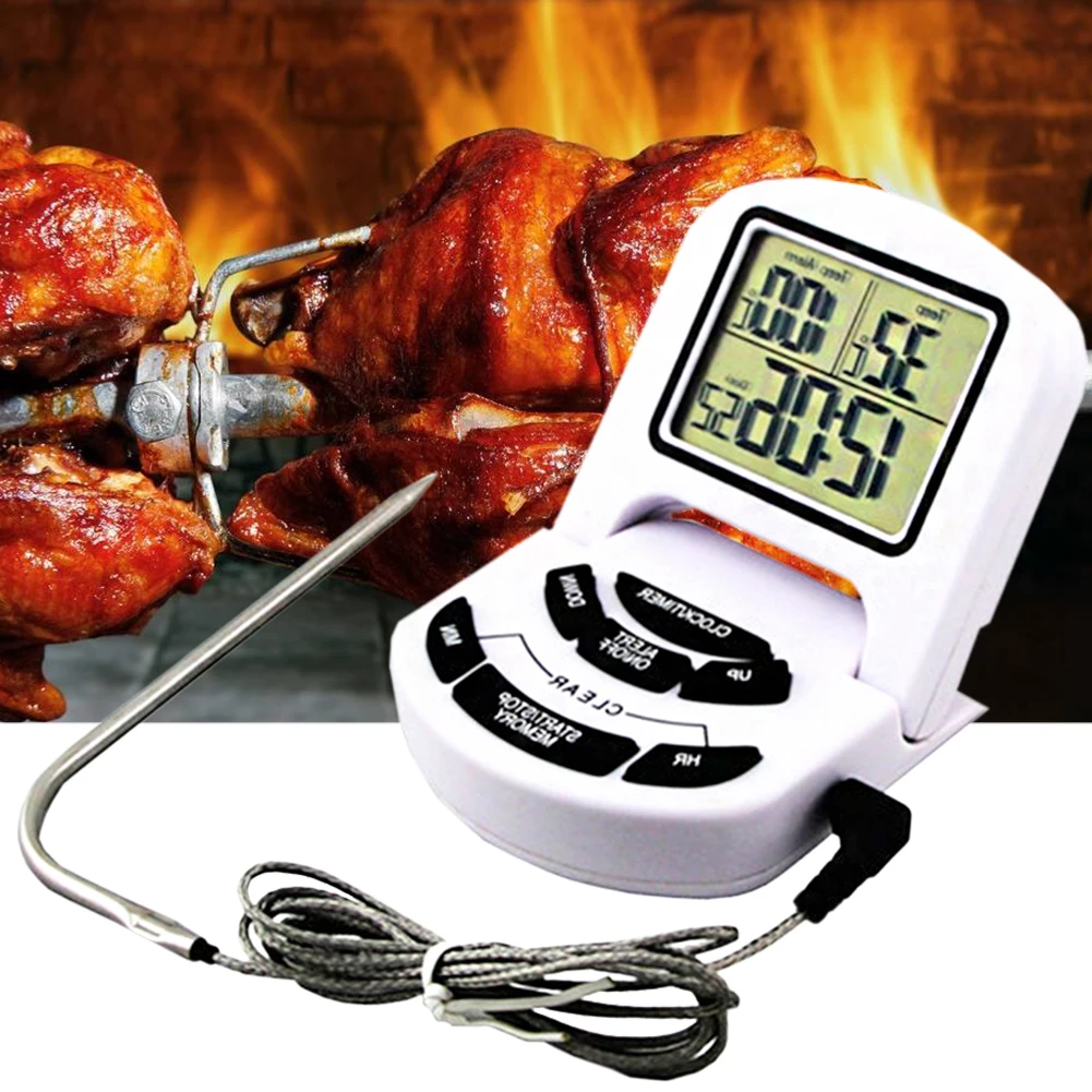 Household Timer Cooking Tools Kitchen Portable Meat Thermometer Alert