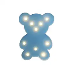 Лидер продаж Светодиодный милый медведь Night Light Home Спальня Desktop 4 цвета медведь Форма светодиодный ночь декоративный светильник