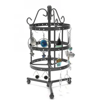 

72 Holes Three Layers Earrings Jewelry Show Stand Holder Storage Metal Hanging Display Organize Rack for Earring Jewelry Holders