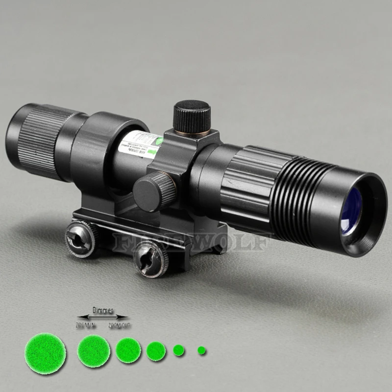 

Fishing Outdoor adjustable sight light light flashlight green Infrared aiming flashlight zoom Glare sight focus laser spot