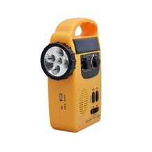 Emergency Flashlight Charging for Mobile Phone for Outdoor Solar AM/FM Radio LED Hand Charg Dynamo Multifunction SOS Light