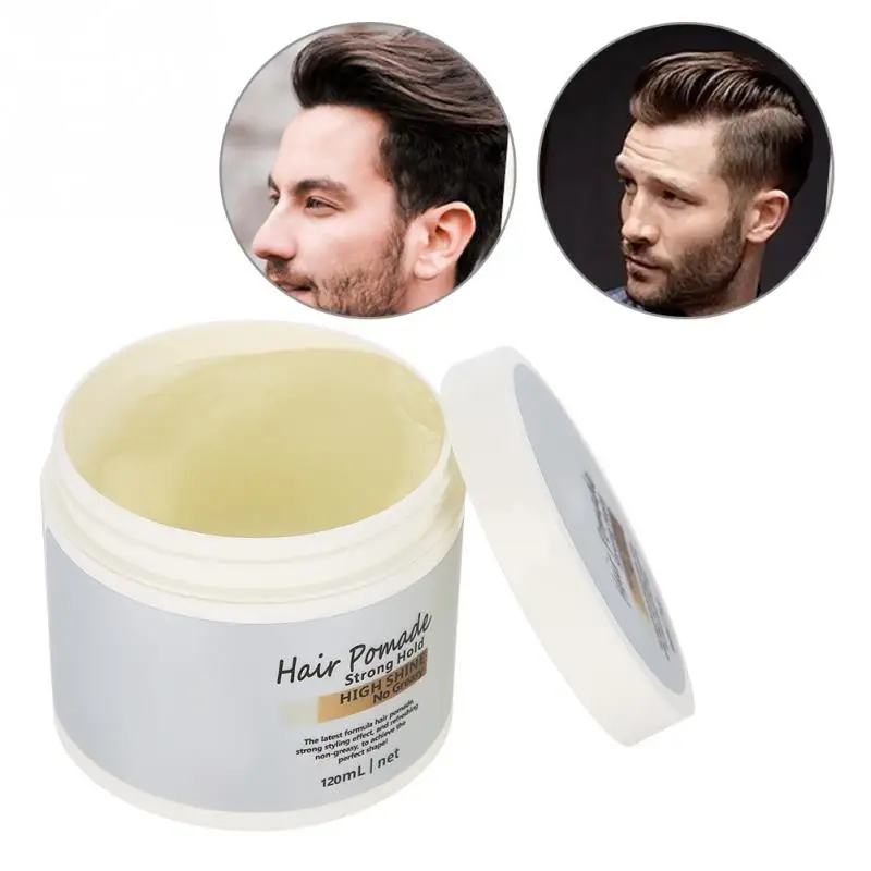 

New 120ml Fashion Men Shiny Hair Styling Clay High Strong Hold Modeling Hair Pomade Wax