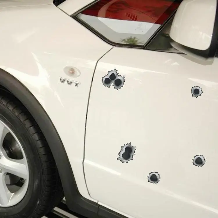

Car-Styling Stickers Simulation Bullet Hole Car Sticker Bullet Hole Decoration Sticker 32 Hole Bullet Holes