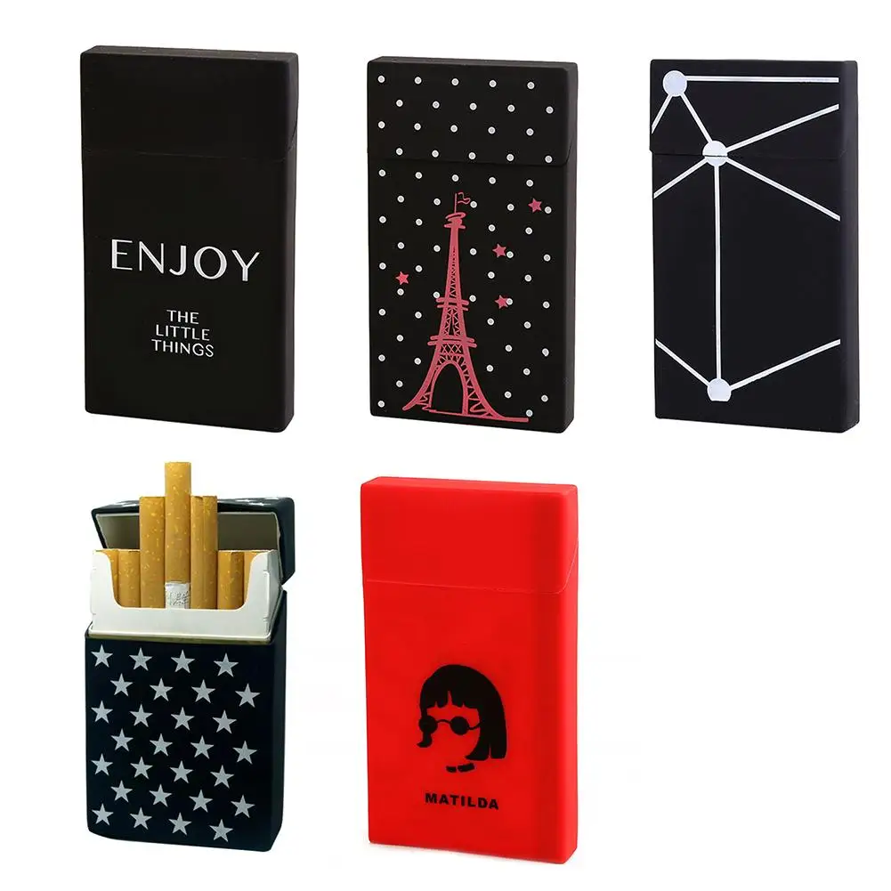 

Silicone Pocket Cigarette Bag Set Gift Ladies Silicone Cigarette Case Cover Sleeve Smoking Cigarette Box Birthday Gift Organizer