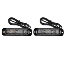 Мути Цвет 1 пара Универсальный 12-24 В 6LED 18 Вт тонкая светлая полоса автомобиль вспышки аварийного Предупреждение стробоскопы