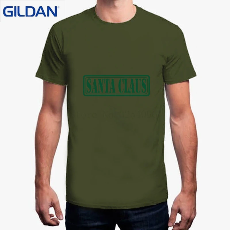 Вязанная сухая Футболка мужская La Camiseta Санта Клаус Знак брендовая Gildan футболка