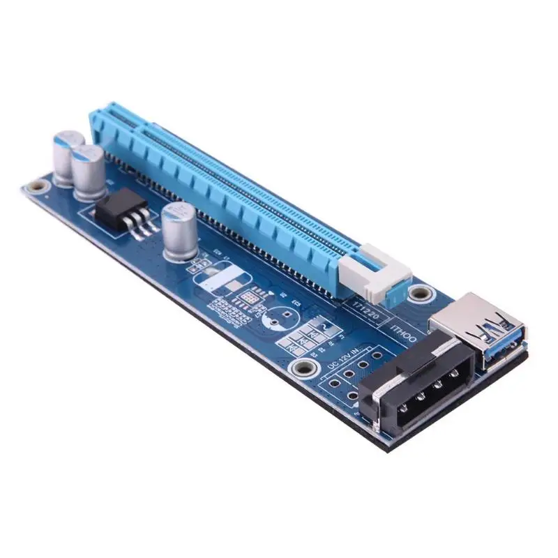 Пятая 40 см PCI Express 1X к 16X переходная карта расширитель адаптер с USB 3 0 кабель + 15Pin SATA