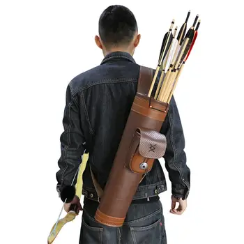 

Mounchain Archery Traditional Huntin Bag Back Arrow bow Quiver Leather Hunting Pouch Belt Bag