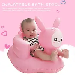 Розовый кролик детский надувной диван сиденье ребенок учится сидя обеденный стул портативный Мультифункциональный Стул для ванной ПВХ