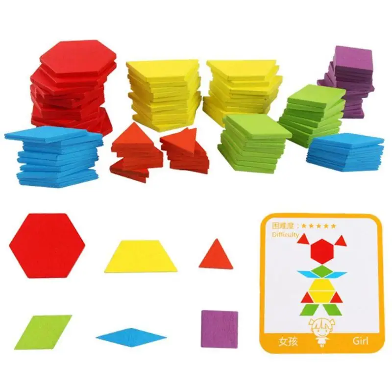 155 шт Монтессори деревянная настольная игра-головоломка набор красочные Детские Обучающие деревянные игрушки для детей Обучающие Развивающие игрушки подарок