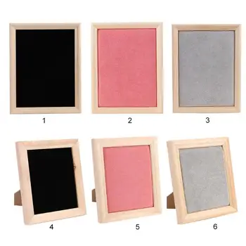 

Flannelette Solid Wood Photo Frame Jewelry Display Rack Earrings Show Stand Fashion Earrings Display Holder Jewelry Organizer