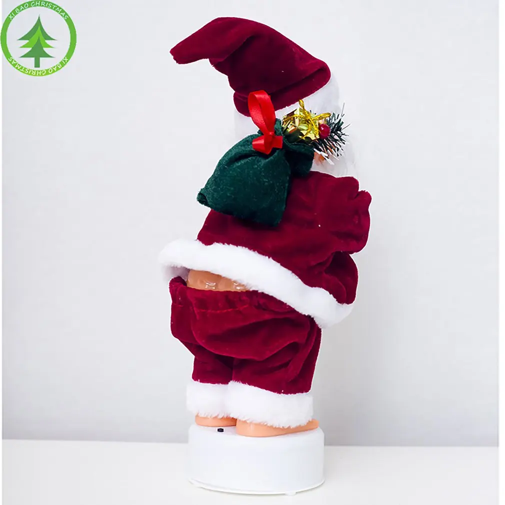 

Christmas Santa Claus Doll Toy Christmas Electric Music Doll Pants Off Funny Christmas Party Decorations