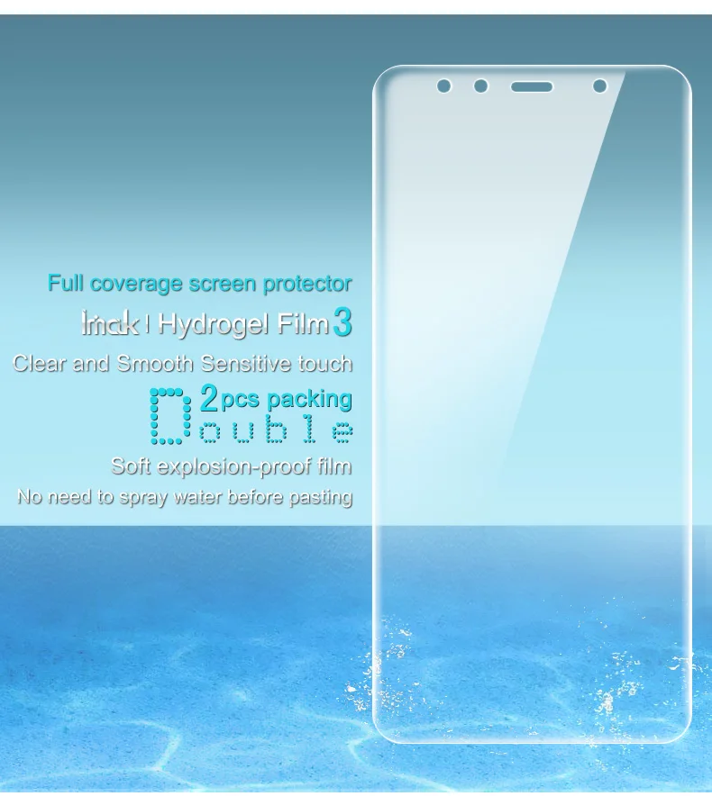 Гидрогелевая пленка imak 3 III для Samsung Galaxy A7 A9 2018 A750F A9s Защитная переднего и заднего
