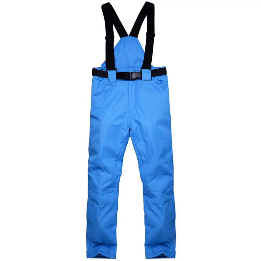 

Winter Warm Men Waterproof Breathable Pants Autumn Ski Solid Suspenders Casual