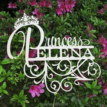 

Personalized Wooden Princess Name Sign- Cutout, Baby Room Decor, Baby Shower Decor, Unfinished a