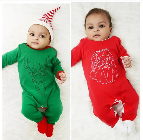 

Baby Men And Women 0-12-24 Month Full Cotton Long Sleeve Christmas Baby Clothing Ha. European Children's Garment Even Clothes