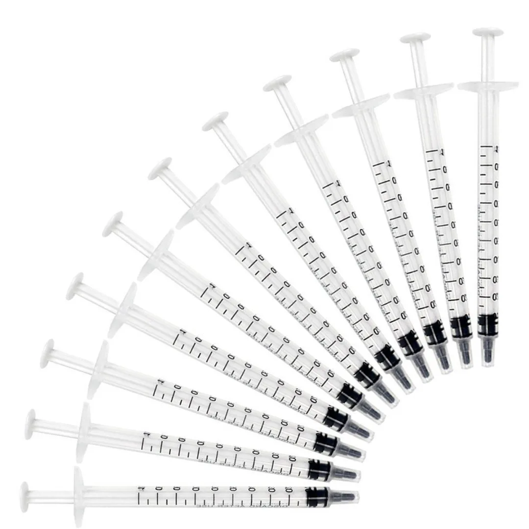 

70pcs/set Not Include Needls 1ml Plastic Disposable Syringes with Luer Slip Tip Refilling Measuring For Mixing Liquids