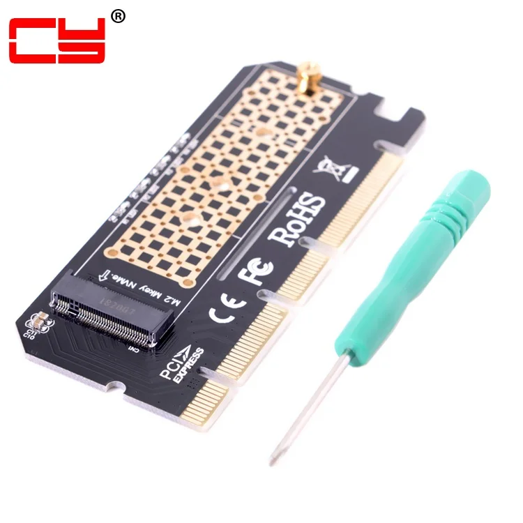 

PCI-E 3.0 16x 4x Motherboard to NGFF M-key NVME AHCI SSD Adapter for XP941 SM951 PM951 970 960 EVO SSD