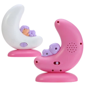 

Musical Baby Sleeping Light Nursery Lamp Baby Sleeping Aid Crescent Moon Color-Changing Night Light Bedroom With 3 Lullabies