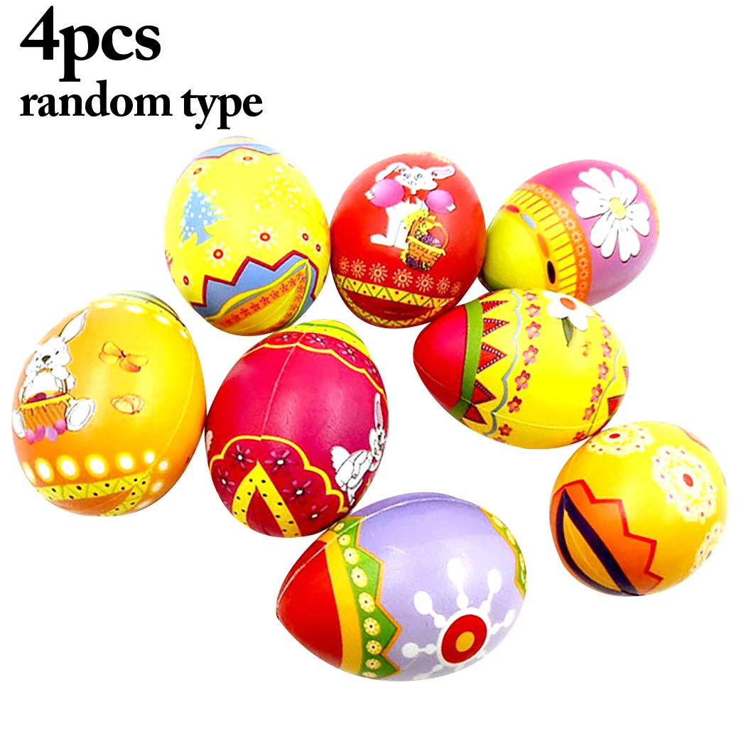 

4PCS Stress Relief Toy Creative Egg Shape Squishy Toy Slow Rising Toy for Easter