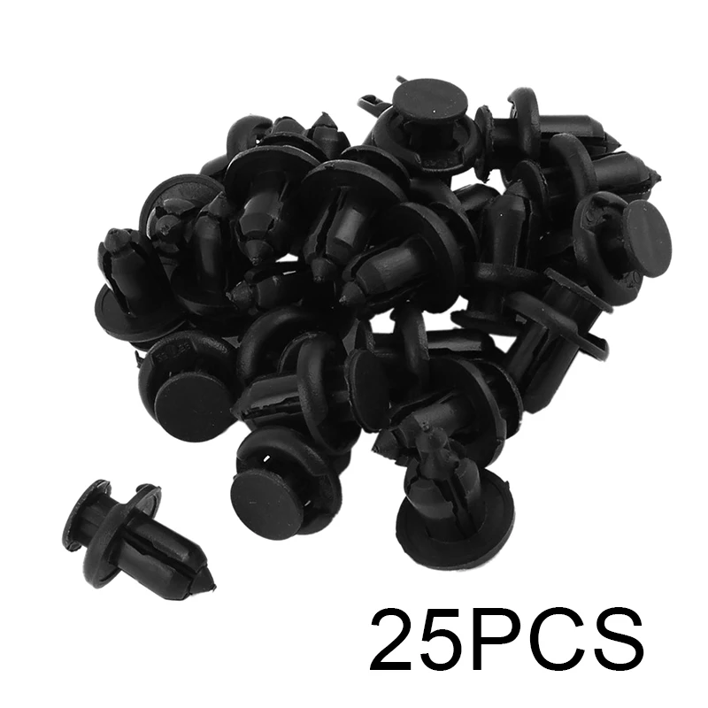 

25x Push In Bus Train Car Bumper Fender Door Rivets Clip Fasteners 10mm Dia Hole